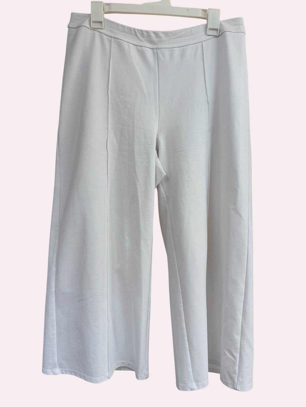 J.Jill wide leg cropped white pants